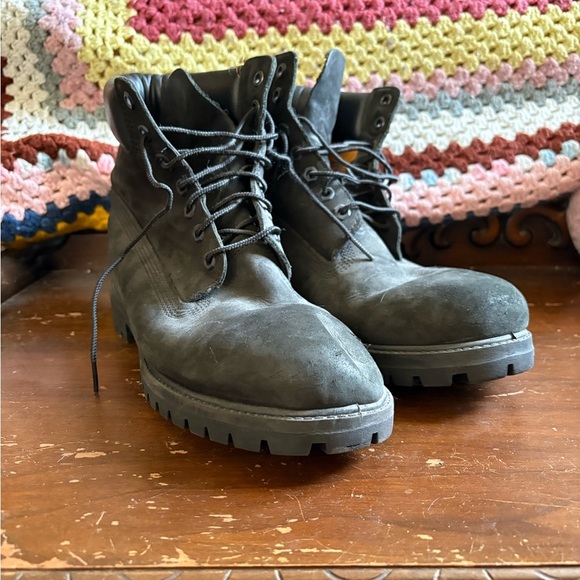 Men's Black Leather Boots - Picture 1 of 10